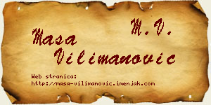 Maša Vilimanović vizit kartica